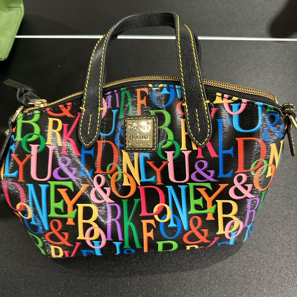 DOONEY & BOURKE monogram logo print handbag purse.